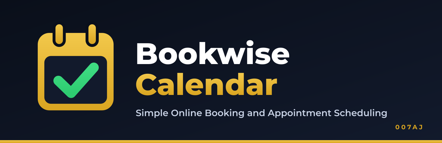 Bookwise Calendar by 007AJ: Simple Online Booking and Appointment Scheduling
