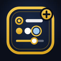 OptionKit Add-ons icon: gold option rows, swatches and a slider on a navy tile